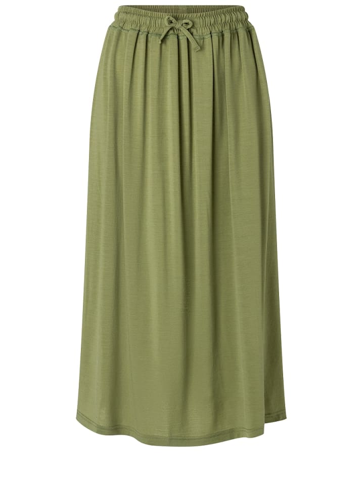super.natural Merino Rock W LONG SKIRT in hellkhaki günstig kaufen