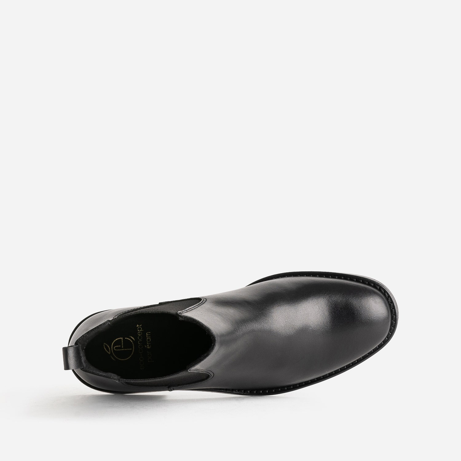 Chelsea boots noir éco-conçu en cuir
