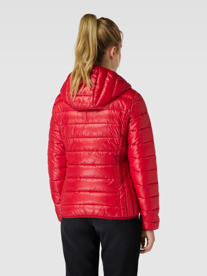 Steppjacke mit Kapuze in rot