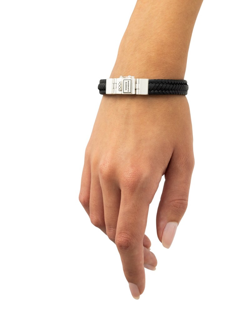 Buddha to Buddha  Edwin Small armband van gevlochten leer