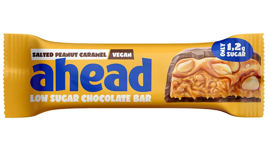 AHEAD Low Sugar Bar Salted Peanut Caramel vegan 35 g