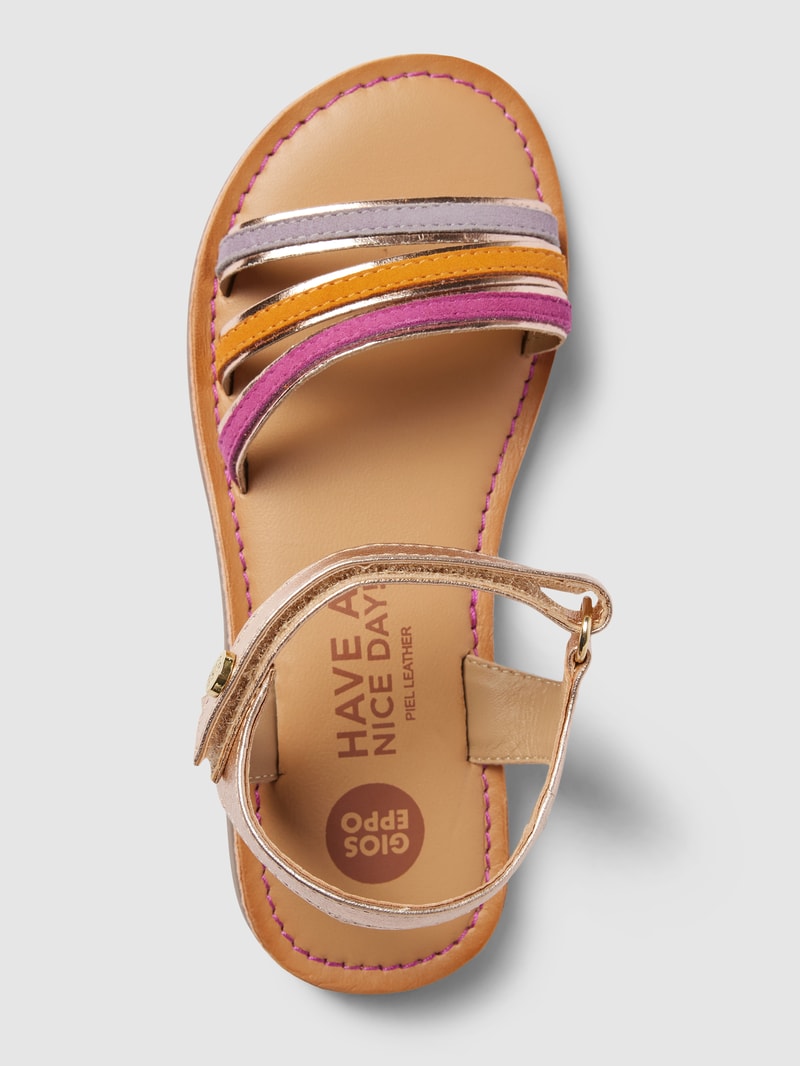 Zehentrenner mit Label-Details Modell 'ANGEJA' in gold