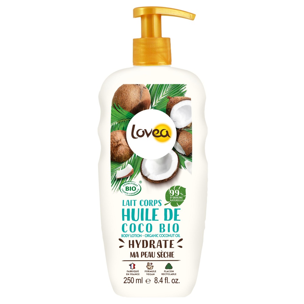 lovea Lait Corps Huile de Coco Bio Certifié BIO Lait Corps - Peaux Sèches