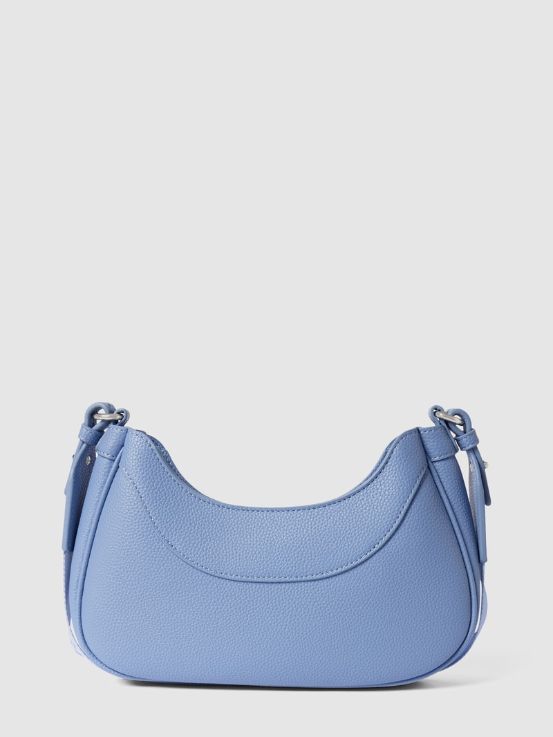 Handtasche mit Label-Detail Modell 'WAVE' in rauchblau