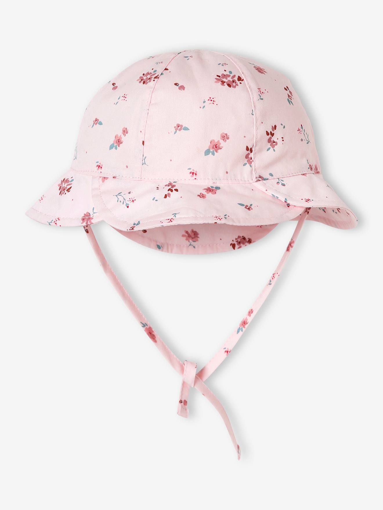 Chapeau imprimé bébé fille rose pâle