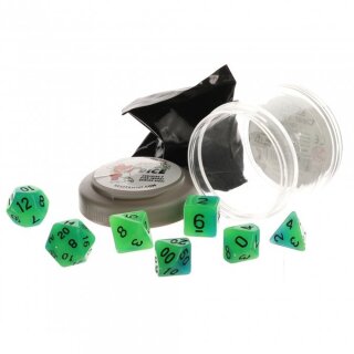 Glow Dice Set - Green & Blue (7)
