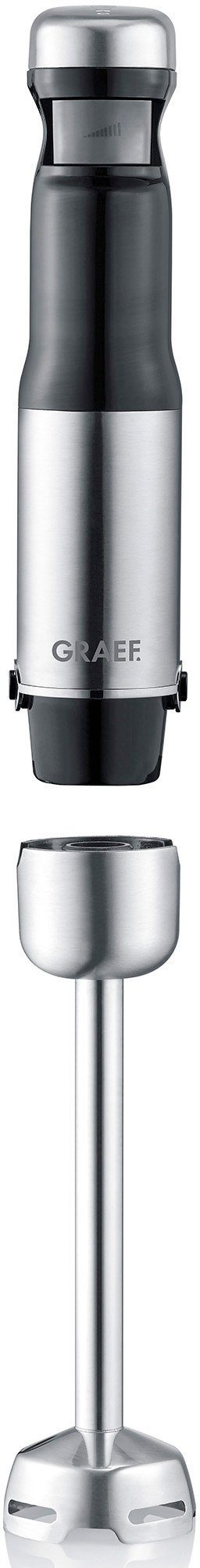 Graef Akku-Stabmixer HB 802, kabellos, 200 W, inkl. 4-teiligem Zubehör und Aufbewahrungsbox