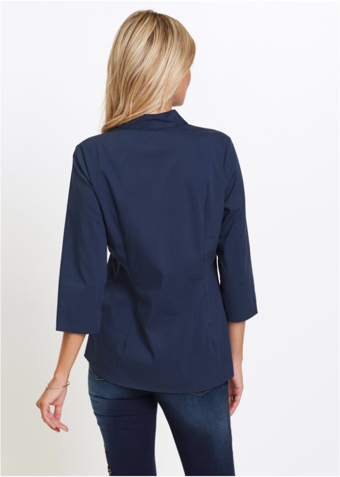 Bluse mit Stehkragen