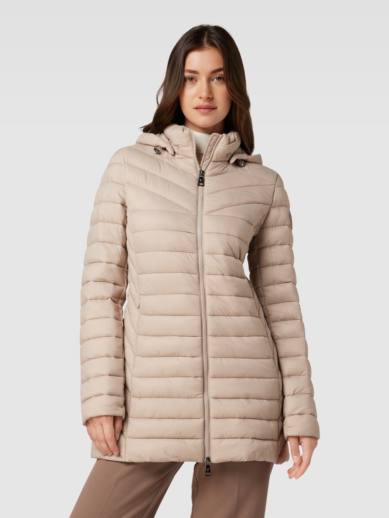 Steppjacke mit Reißverschlusstaschen in sand