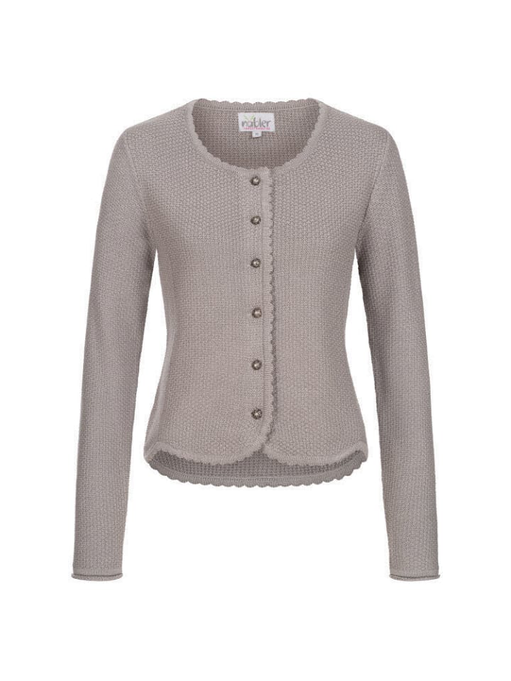 Nübler Strickjacke Langarm Yvonne in Silber günstig kaufen