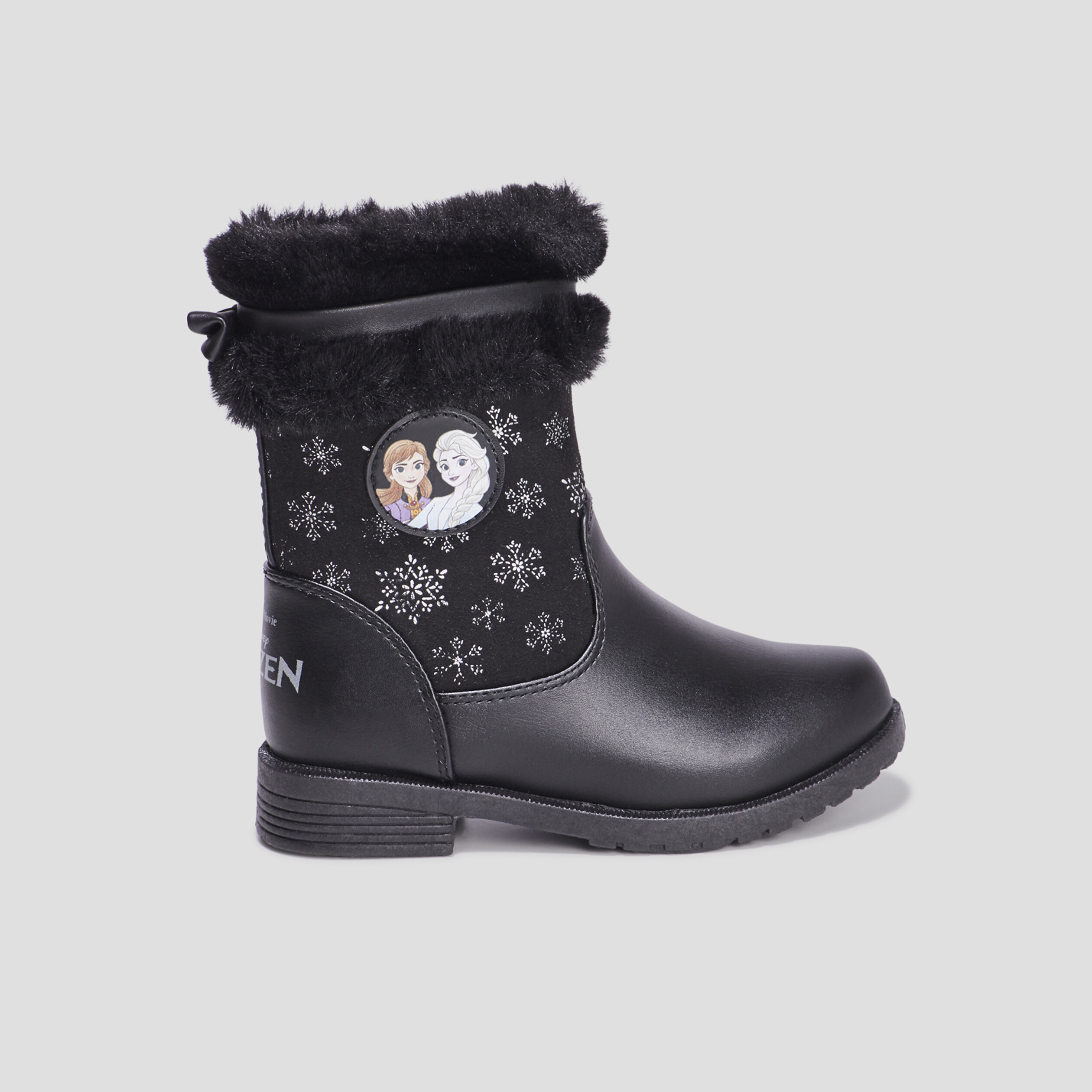Bottes Reine des neiges noir fille | La Halle