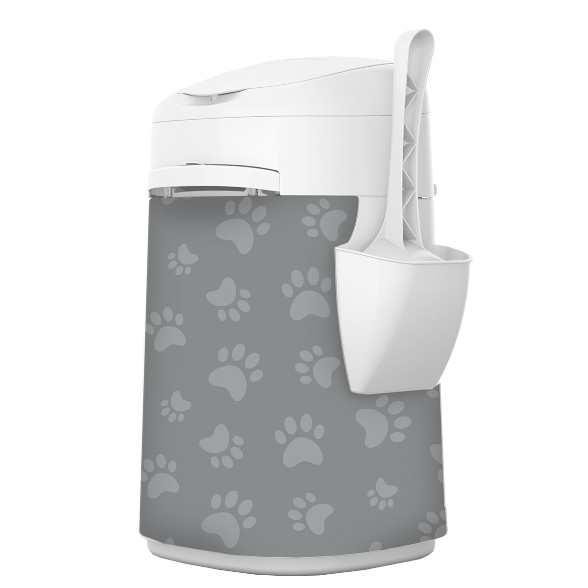 LitterLocker Fashion Stoff-Bezug Cat paws grey