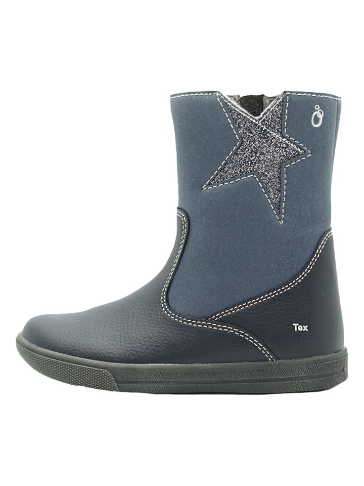 lamino Leder-Boots in Dunkelblau günstig kaufen