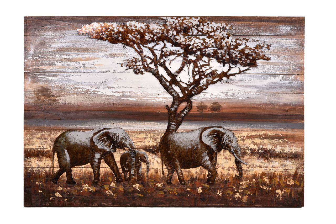 INTERIA Home&Living 3D Metallbild Elefanten
