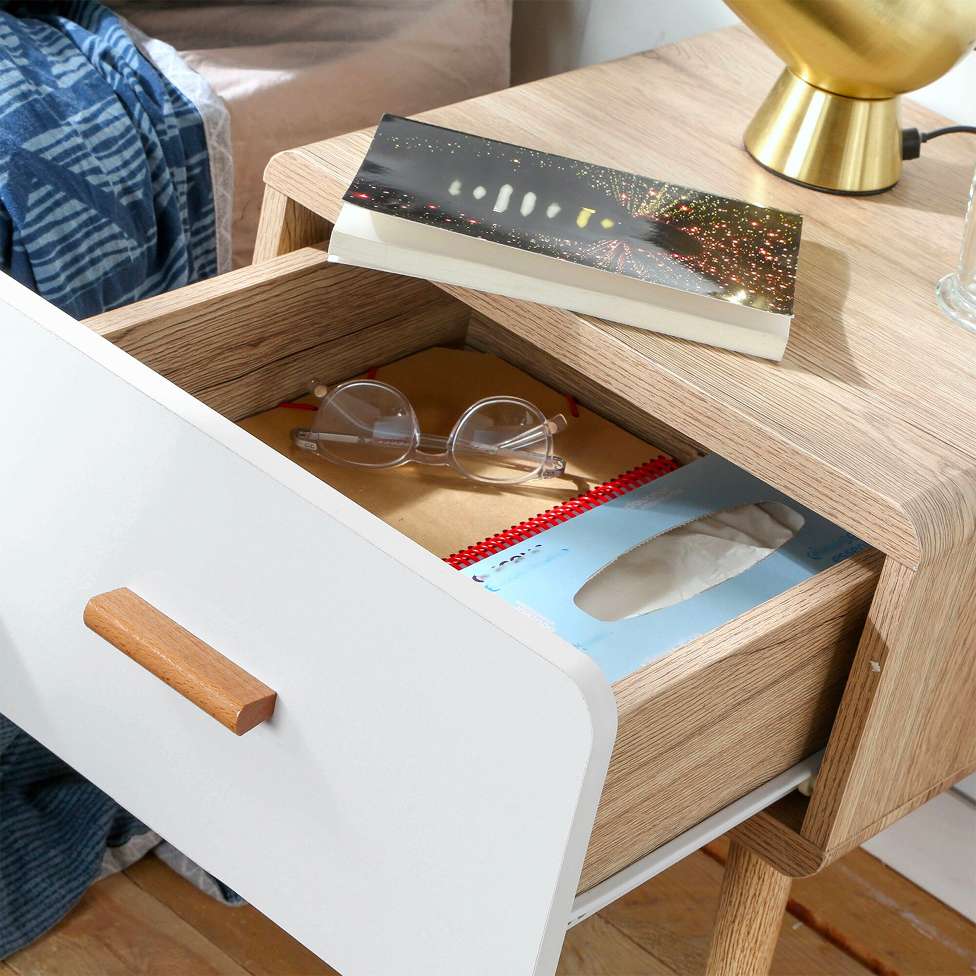 Table de chevet YOLTY 2 tiroir