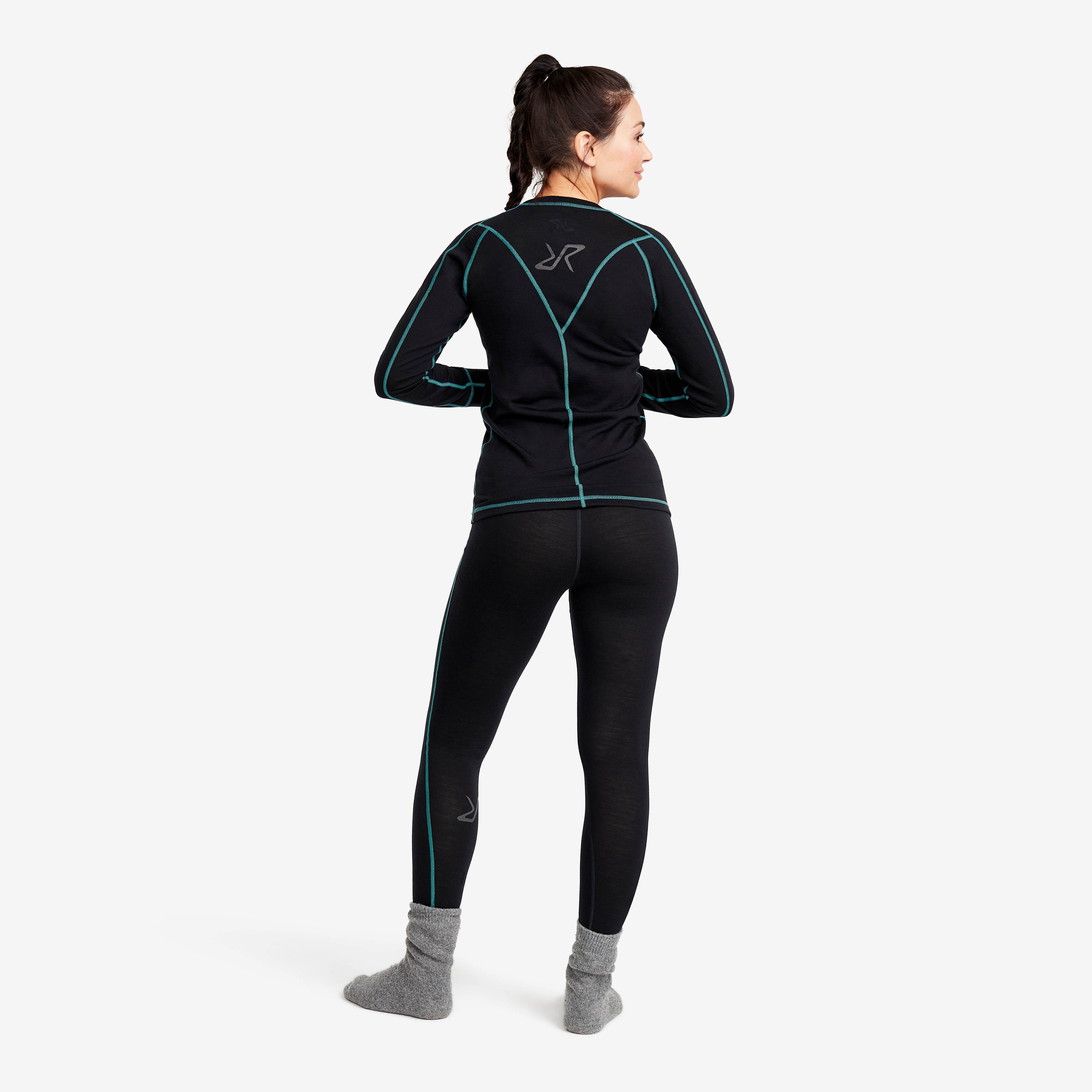 Outright Merino Top Femme Black