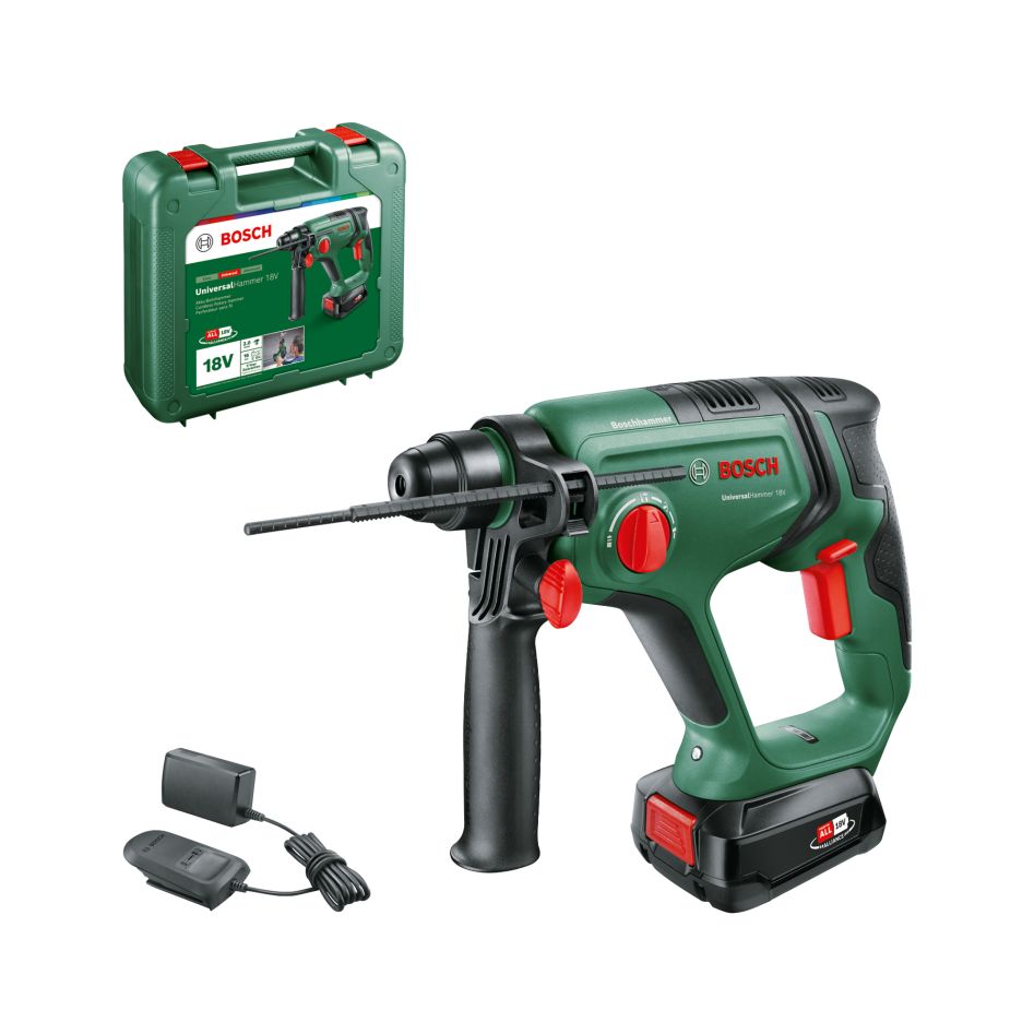 Bosch Green 06039D6002 Univerzalni čekić 18V Akumulatorska bušilica-čekić 1x 2,5 Ah i punjač AL 18V-20 u koferu