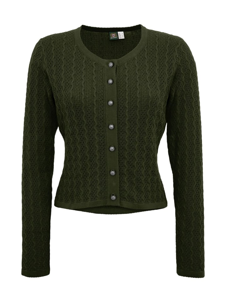 OS-Trachten Strickjacke 457000-7019 in oliv günstig kaufen