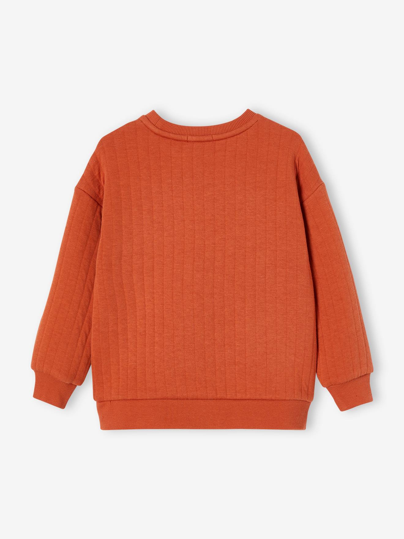 Sweat matelassé garçon terracotta
