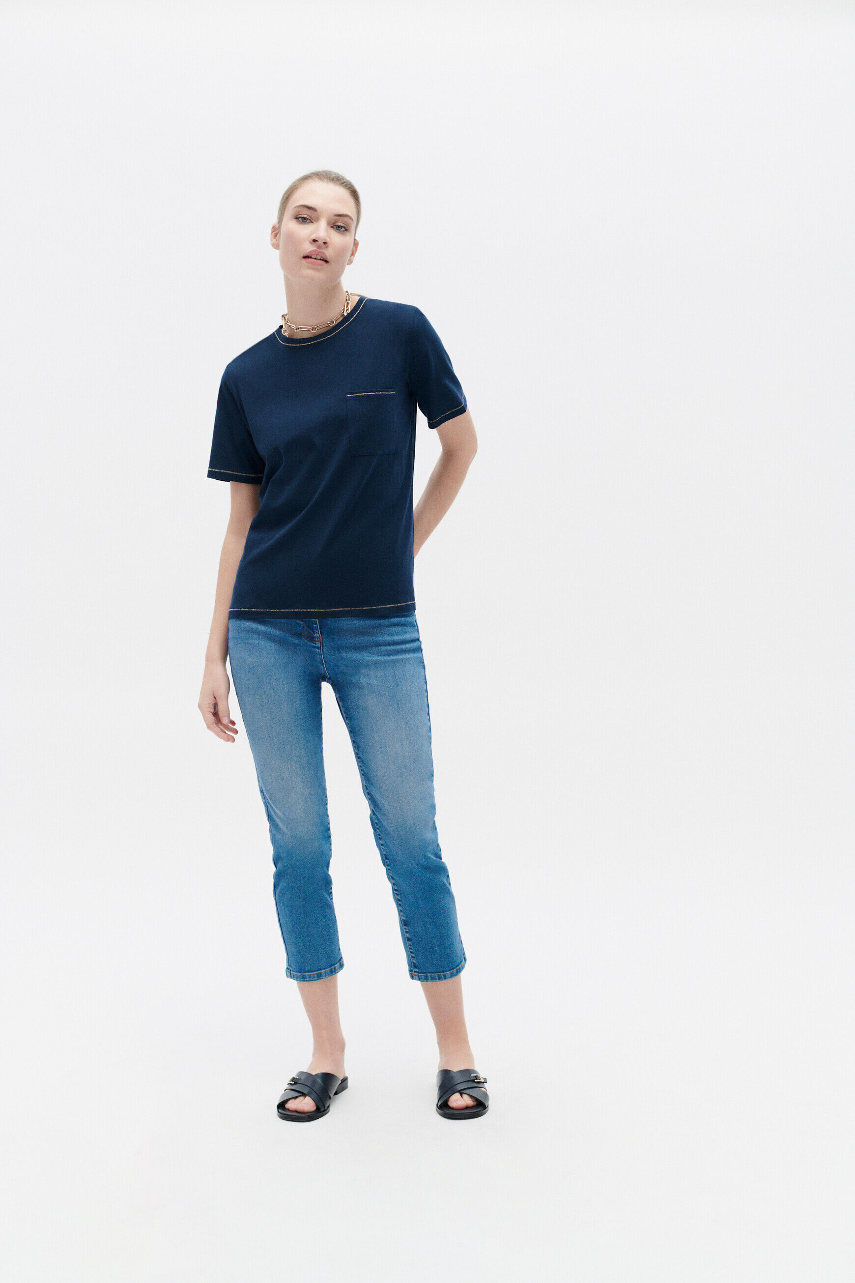 T-shirt tvega bleu marine femme