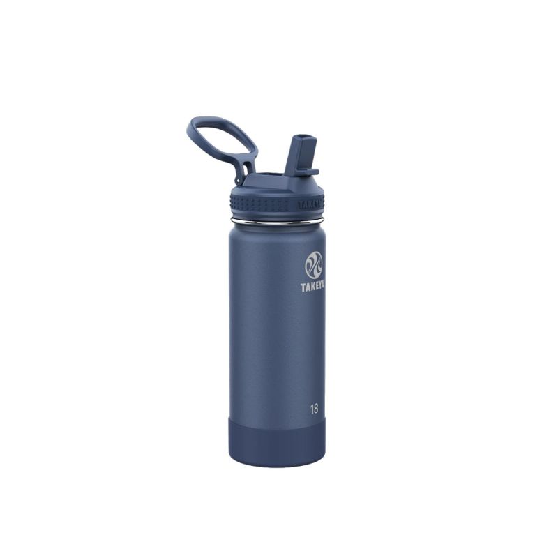 Takeya Actives Straw Insulated Bottle 18oz \/ 530ml Midnight (51219)