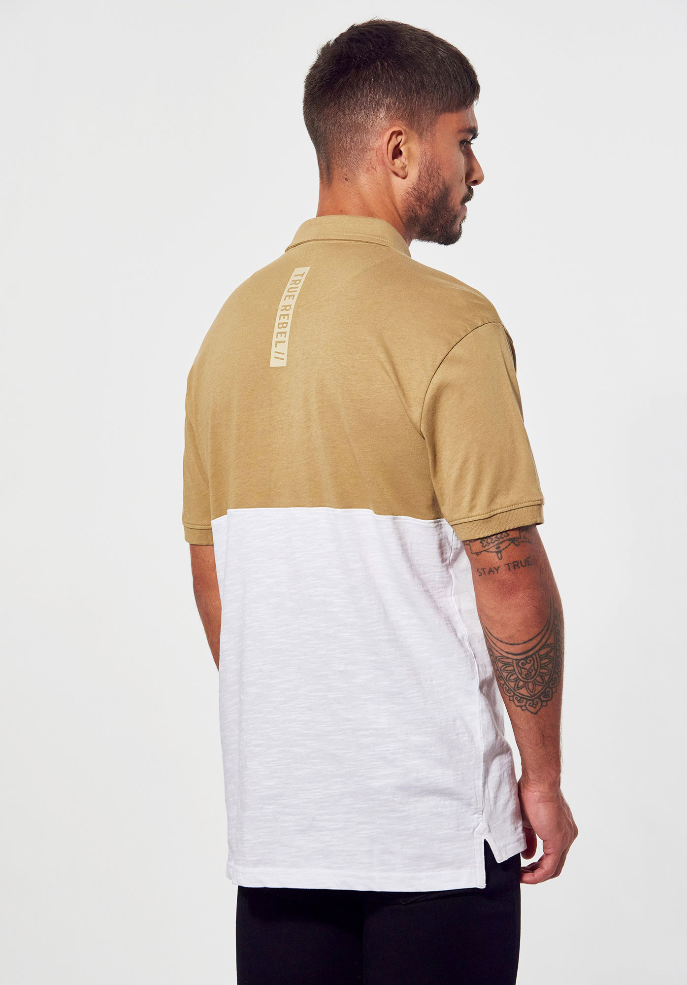 LOUIS  Polo beige Homme en 100% coton bio