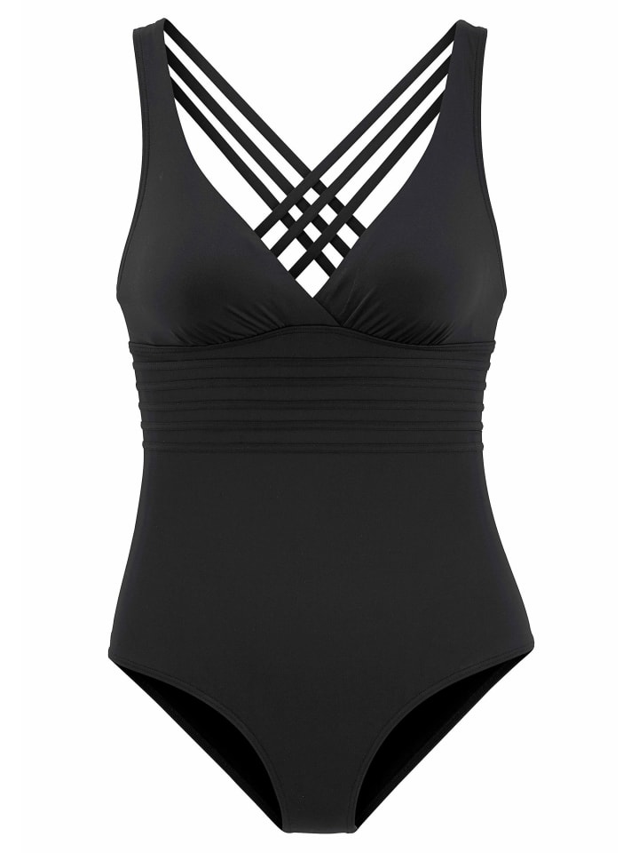 LASCANA Badeanzug in schwarz günstig kaufen