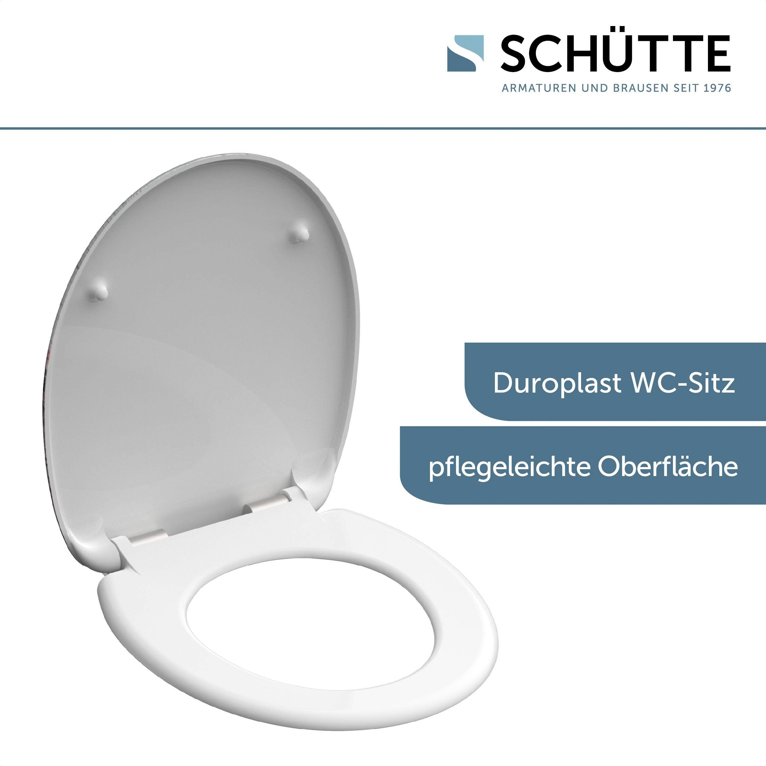Schütte WC-Sitz Flowers&Wood, Duroplast, Absenkautomatik, Motivdruck