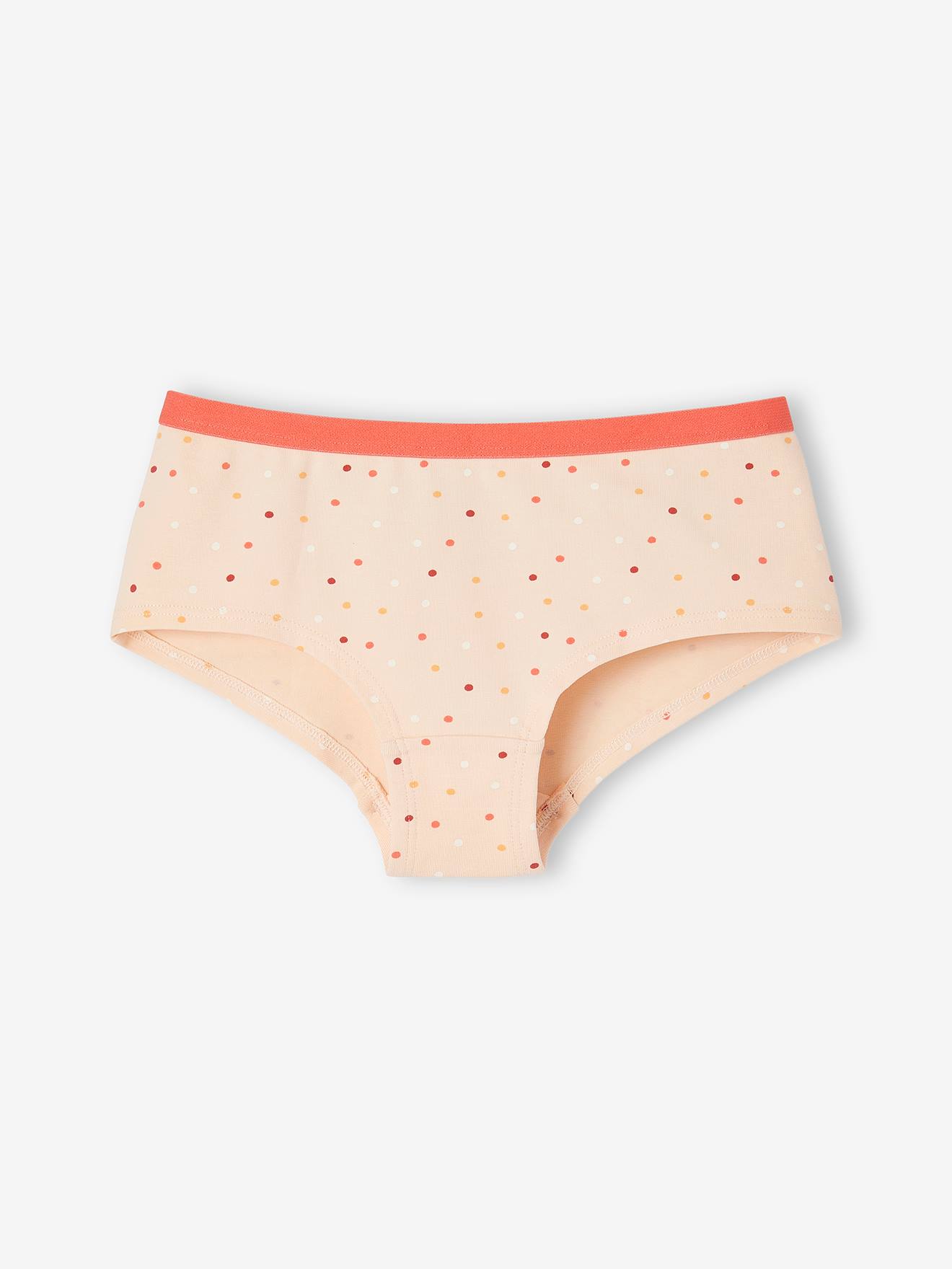 Lot de 5 shorties fille Pop abricot