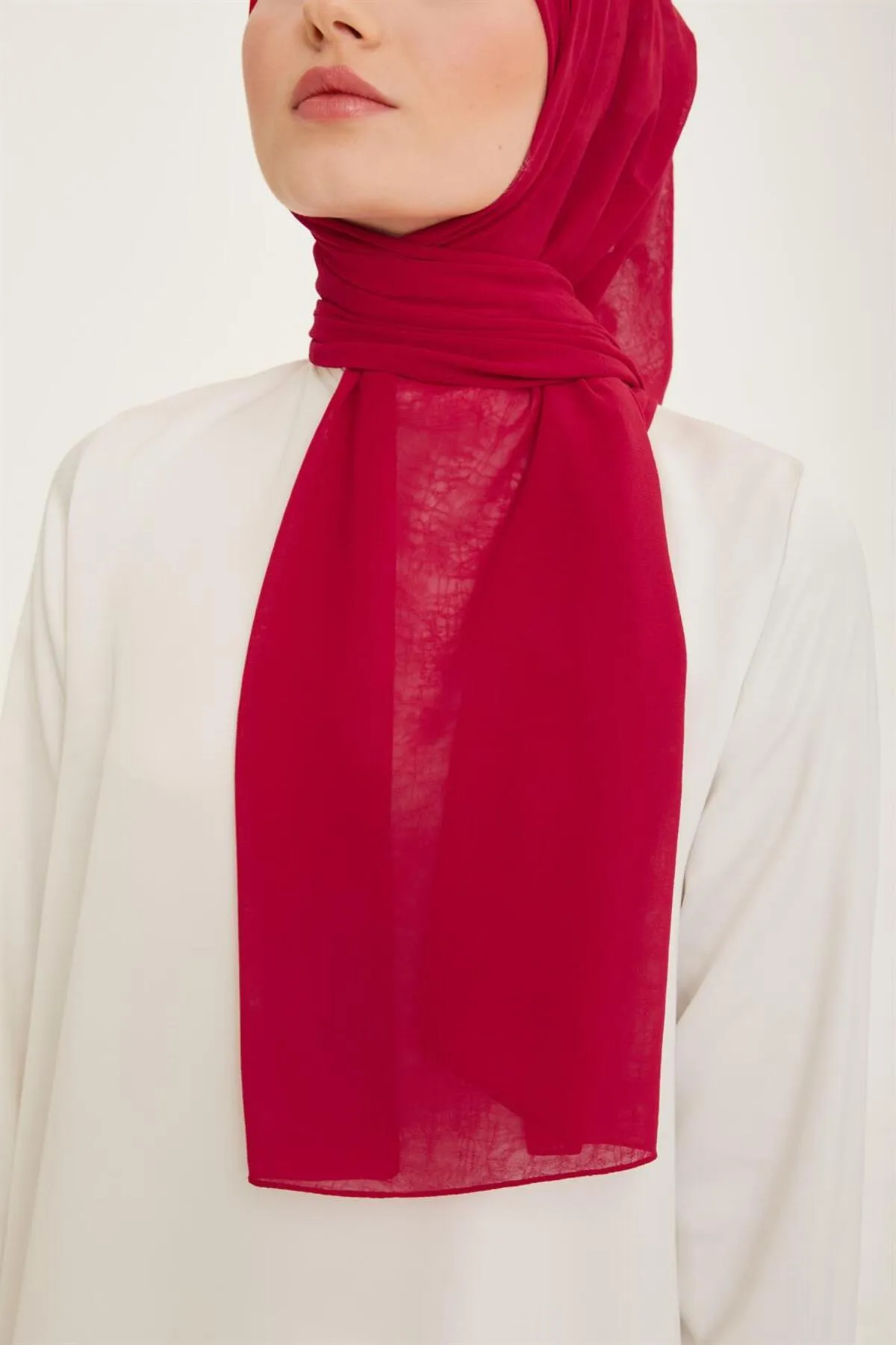 Armine  Trend Crinkle-Chiffon-Schal – Atskrn-07 – Rot