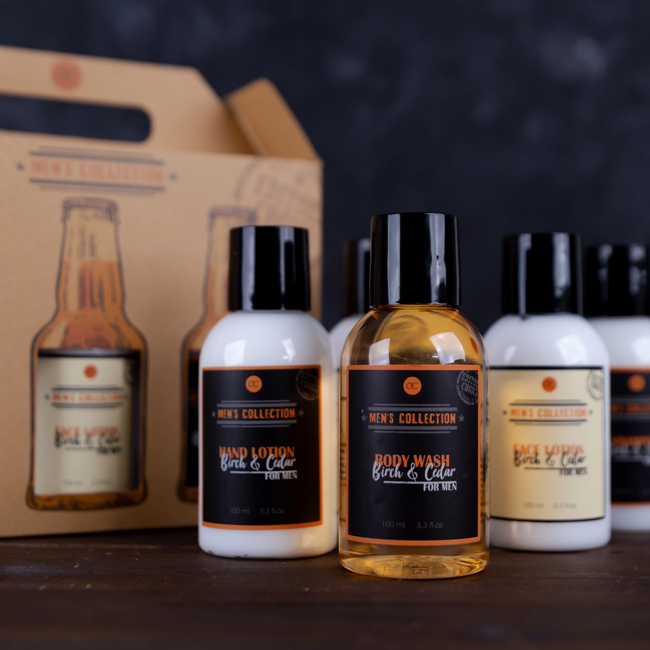 accentra Geschenkset MEN'S COLLECTION in Sixpack Geschenkbox aus Kraftpapier