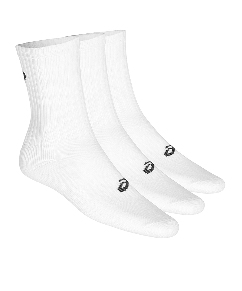 Asics 3er Pack Crew Sock Socken Weiss F0001