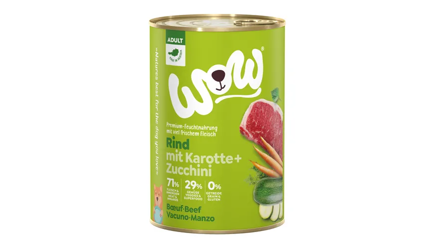 WOW Hundenassfutter Adult Rind 400 g
