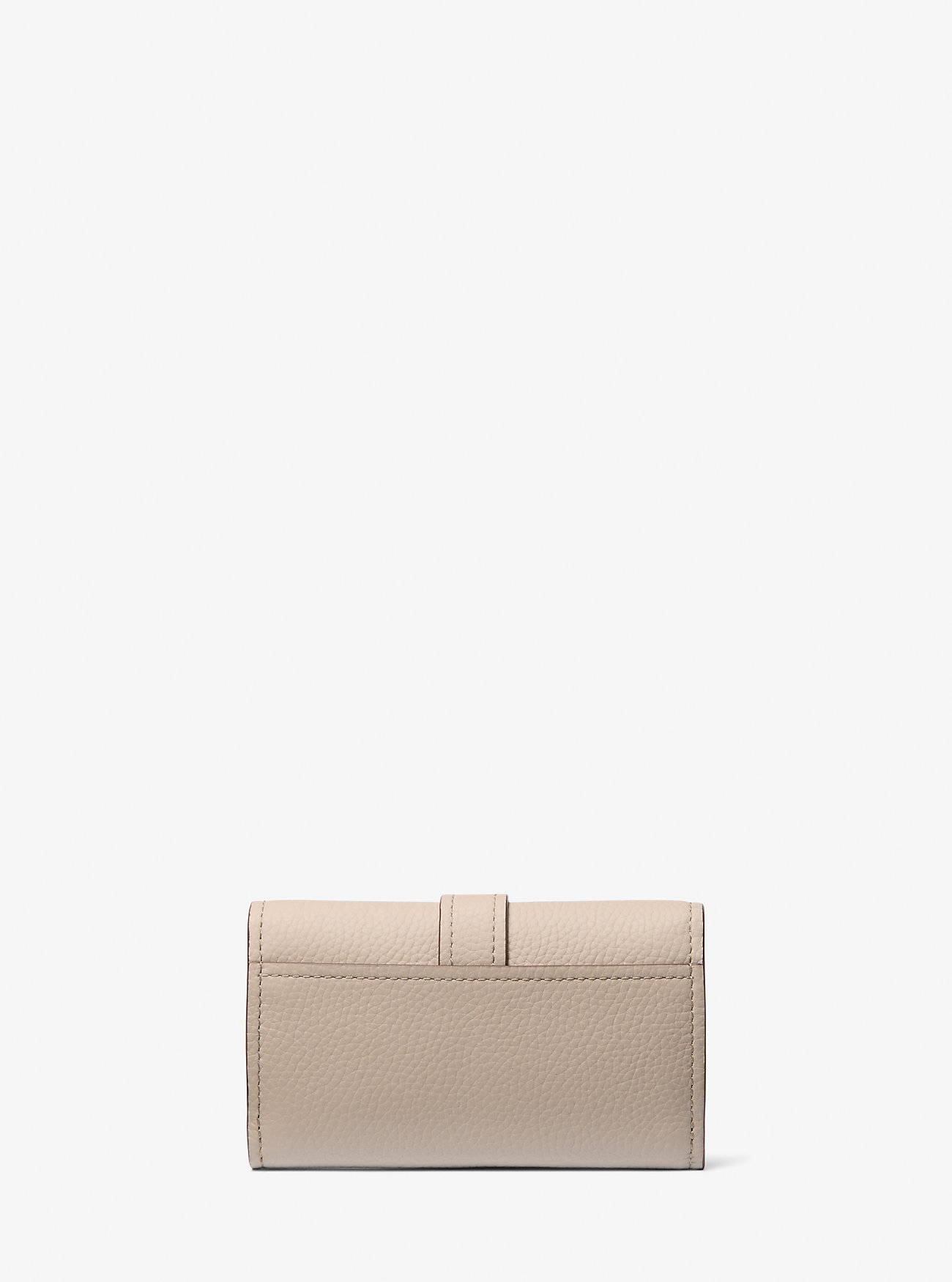 Nolita Medium Pebbled Leather Tri-Bold Lommebok - LYS SAND