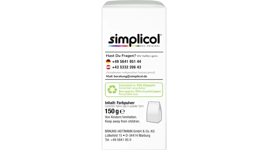 simplicol Textilfarbe Expert Salbei-Grün 150 g