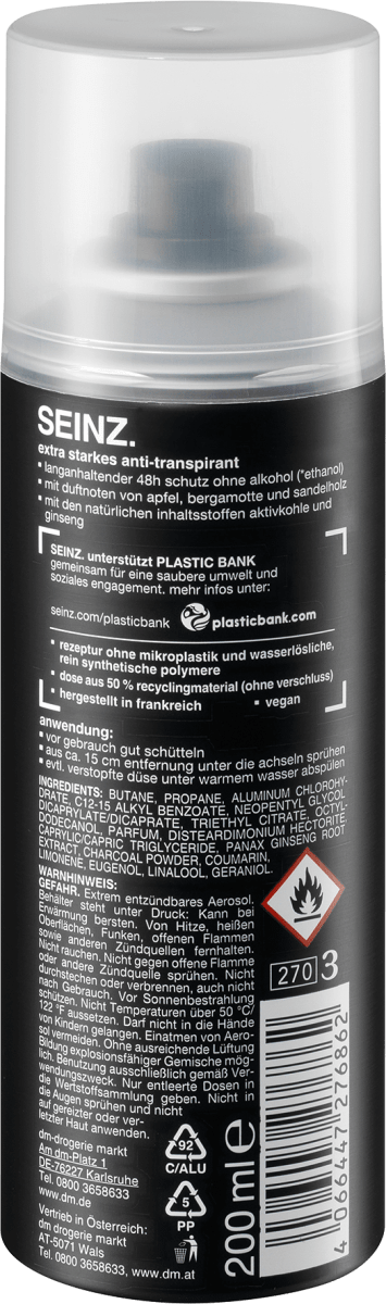 Antitranspirant Deospray extra stark, 200 ml
