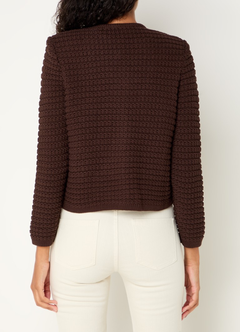 Cardigan gros țesut Gaspard de la Ba&sh, cu buzunare aplicate.