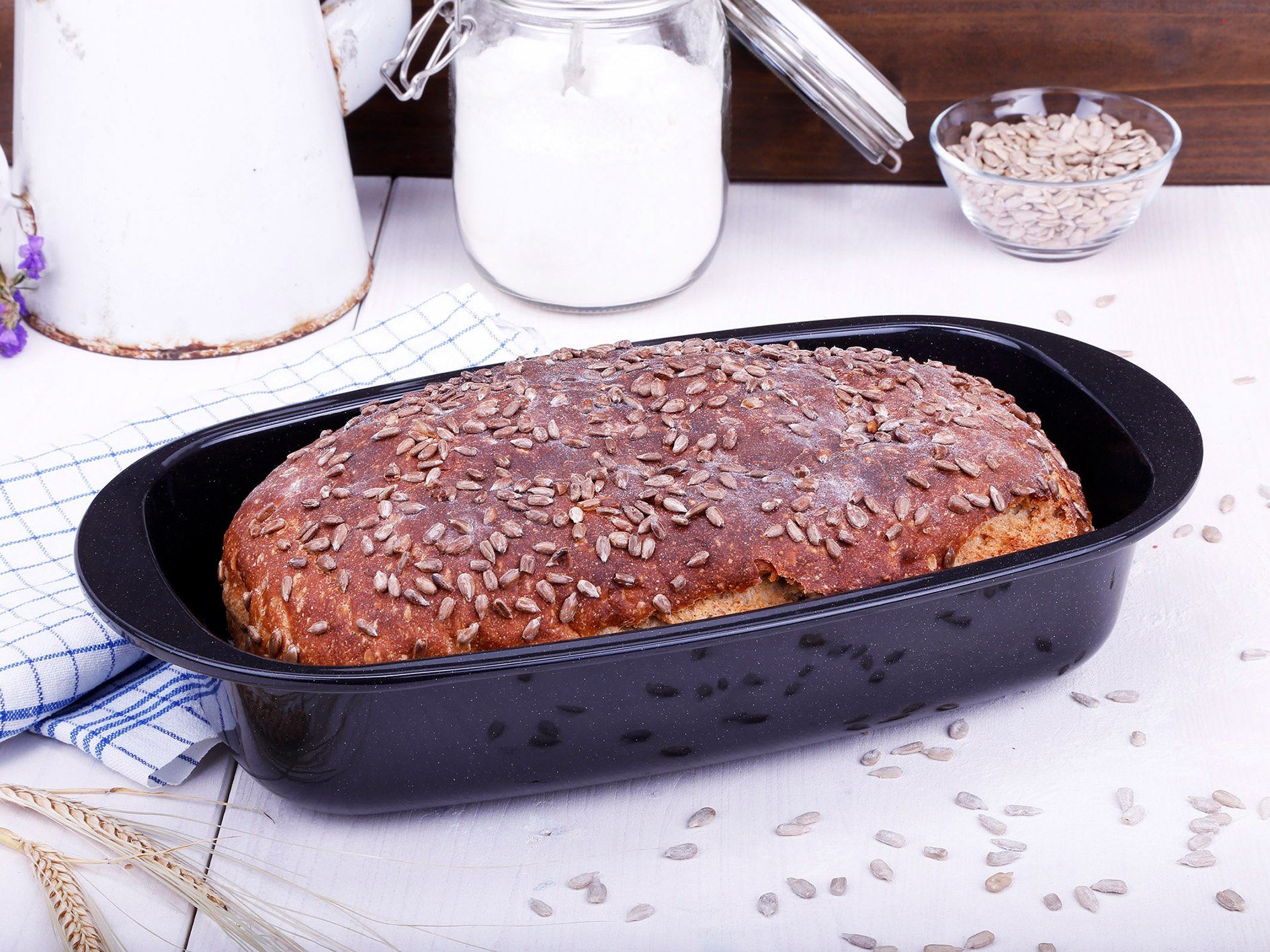 CHG Brotbackform Emaille, 37x20x7 cm