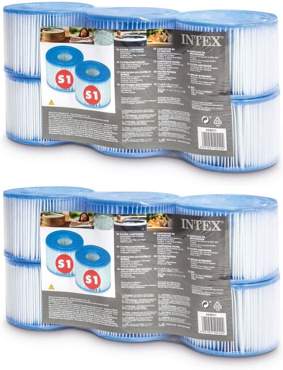 Intex Pool-Filterkartusche INTEX 12er Set Filterkartusche Typ S1 Whirlpool Kartusche