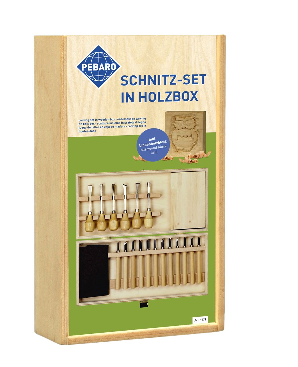 PEBARO Schnitz-Set in Holzbox