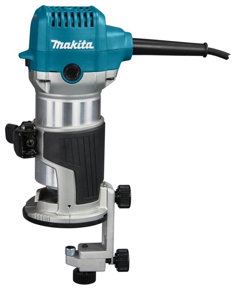 Makita RT0702CX3J okrajová frézka s různými nožičkami v Mboxu