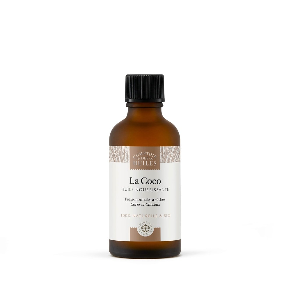 comptoir des huiles La Coco - Huile végétale 50ml en flaconavec bouchon plat Soin