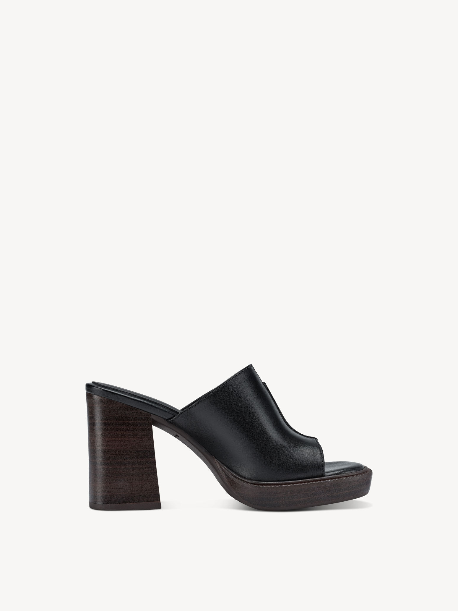Mule en cuir - noir