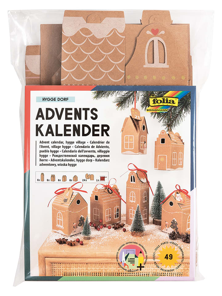 folia PAPER 49tlg. Adventskalenderbastelset in Hellbraun günstig kaufen onesize