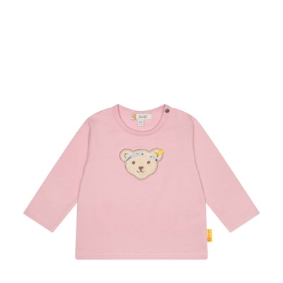 T-Shirt langarm, rosa für Mädchen