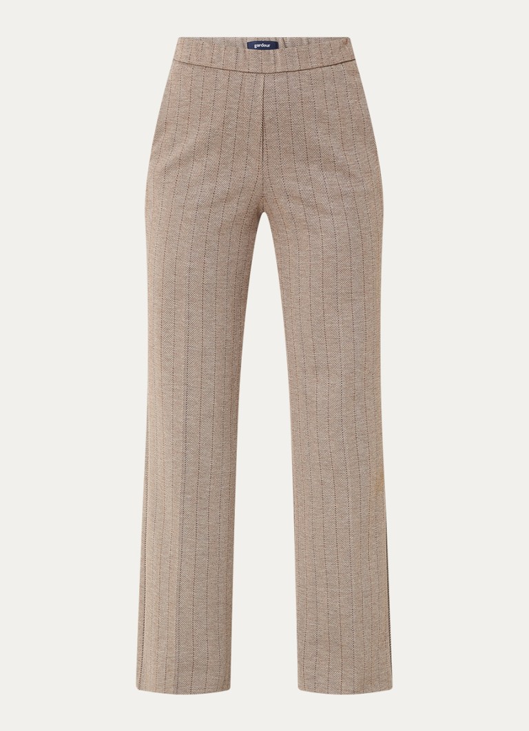 Pantaloni Gardeur Franca cu talie înaltă, cu bretele delicate și buzunare laterale.