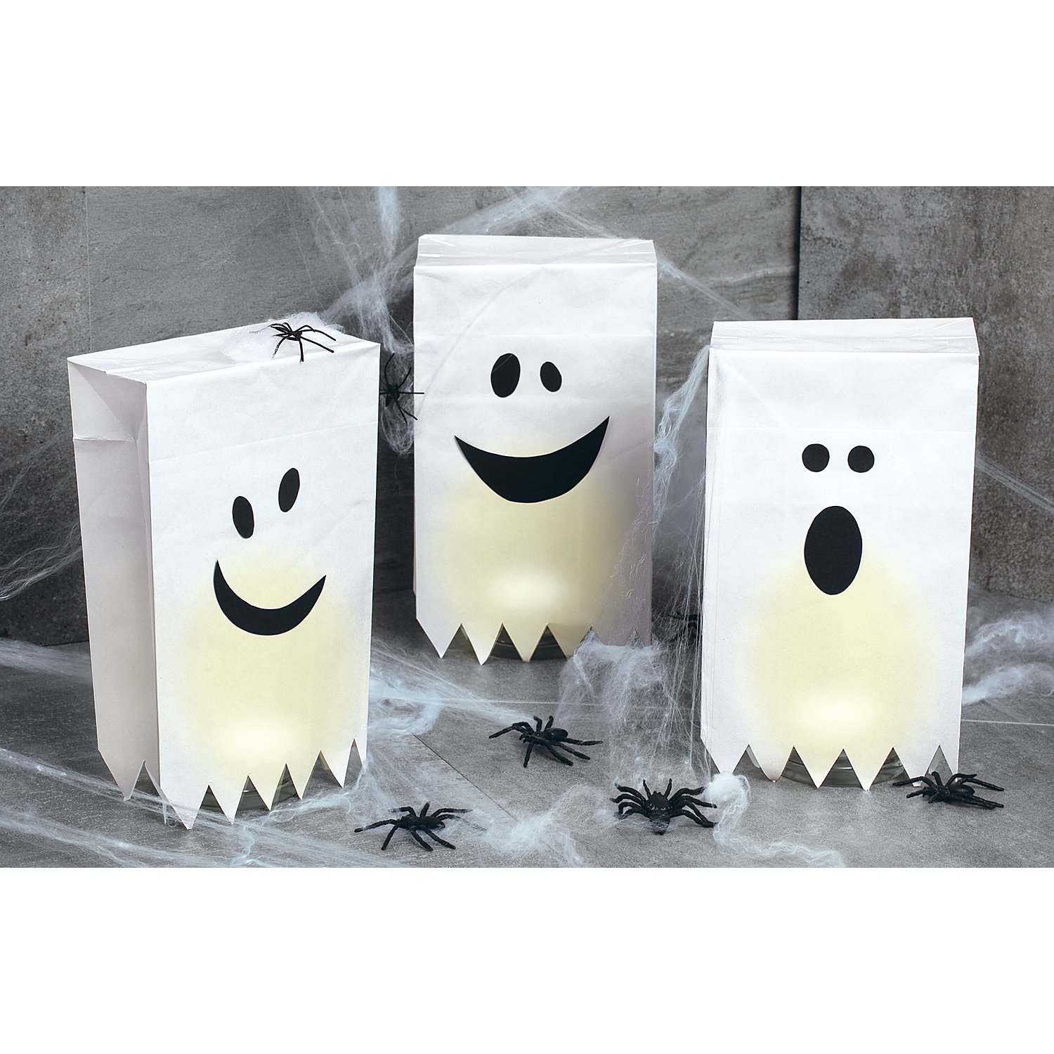 folia Lichtertüten, weiß, 24,5 x 14 x 8,5 cm, 10 Stück
