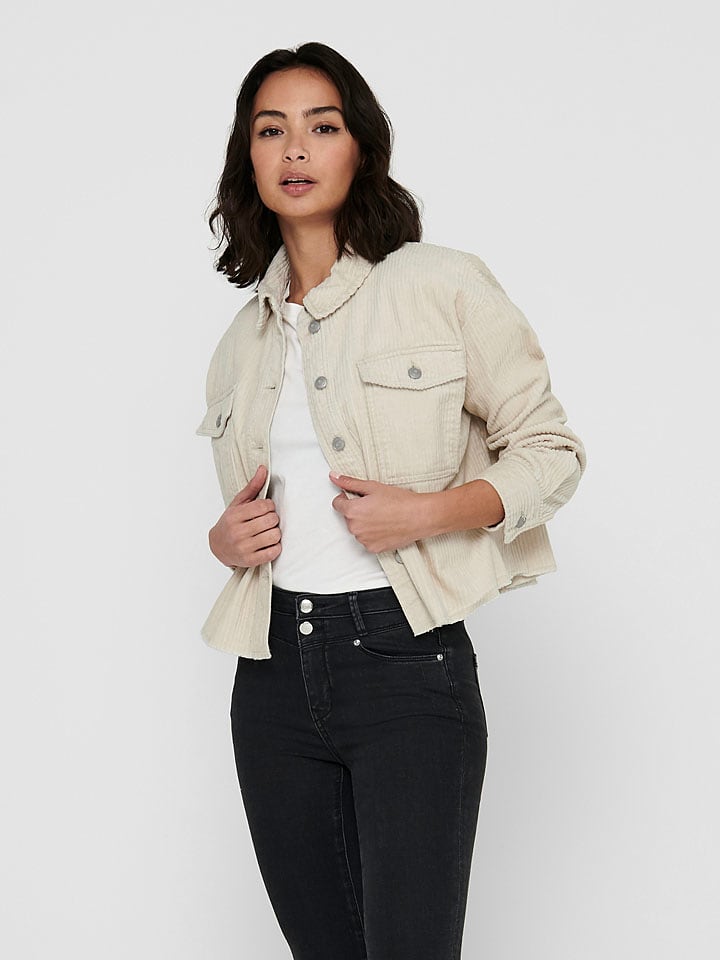 ONLY Jeansjacke in Beige günstig kaufen