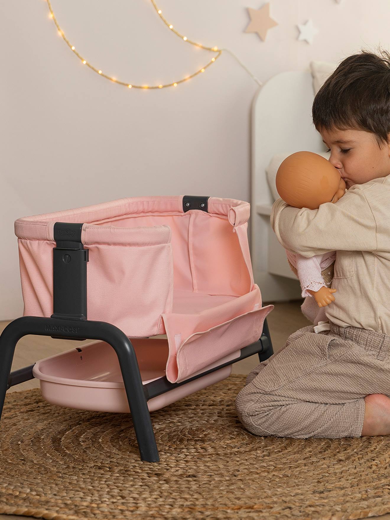 Smoby Puppen-Beistellbett Maxi Cosi SMOBY - rosa