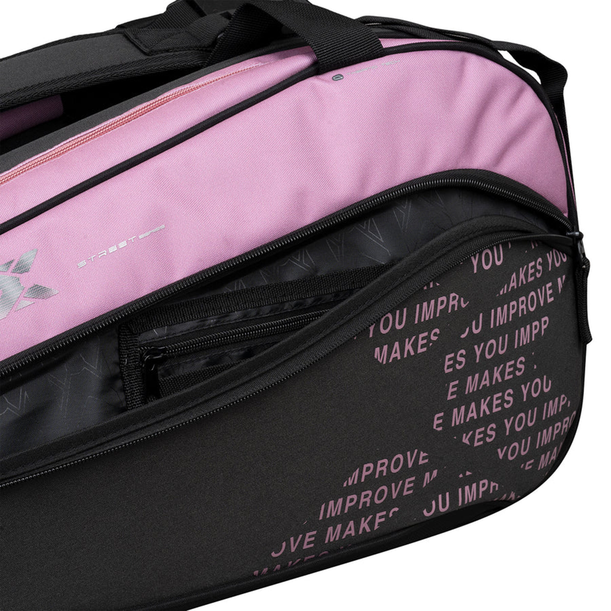Padelschlägertasche - Grau, Pink
